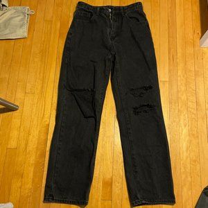 Wide Leg Black Jeans